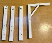 4 wsporniki składane GoodHome Form Squiz 300 mm Biały do Półek