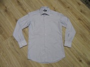 BALMAIN męska koszula niebieska strukturalny wzór jak nowa_ S (37-38)