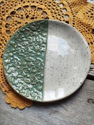 Ceramiczny talerz śniadaniowy, rękodzieło 