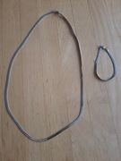 łańcuszek + bransoletka posrebrzane