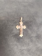 Ładny Złoty krzyżyk 4g próba 585