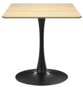 Stół skandynawski kwadratowy TORI Light Wood 70 SMOKE SLIM