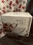 Zestaw szklanych miseczek z dużą salaterką 