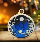 Bombka renifer ze sklejki - 6śćio Warstwowa