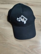 Karl Lagerfeld czapka z daszkiem bejsbolówka czarna  gumowe logo