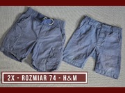 2x - Spodenki dla chłopca - Rozmiar 74 - H&M