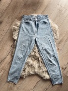 Zara mom fit jeans blue spodnie s jasnoniebieskie