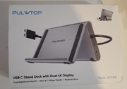 PULWTOP USB-C Dock + Stand  Dual 4K  MacBook Stacja Dokująca