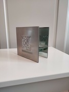 Srebrny świecznik z lustrem 