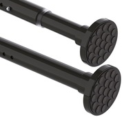 Drążek do Zasłon Bez Wiercenia 4m 350–405 cm Czarny śr.32 mm NOWY