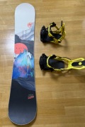 Snowboard zestaw komplet (deska 142, wiązania L)