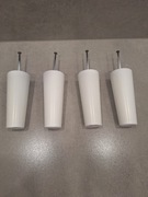 Noga drewniana nóżka biała 4 sztuki komplet 12cm