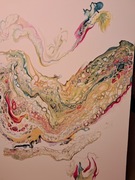 obraz acrylowy , pouring , abstrakcja 