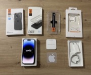 APPLE IPHONE 14 PRO 128 GB | IDEALNY STAN | SREBNY | ZESTAW | SZKŁO | ETUI