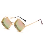 Okulary przeciwsłoneczne steampunk vintage wielokąt UV400