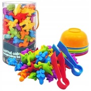 Zestaw XXL Do Nauki Liczenia Kolorów Chwytania Gra Sorter Montessori Logika