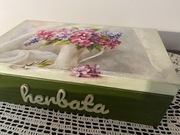 Pudełko na herbatę,  herbaciarka, skrzynka, decoupage, 