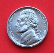 5  Centów  1992  P  -     USA    Mennica P    stan !!