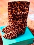 Botki Leopard faux Suede r.37
