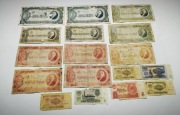 Zestaw banknotów czerwońców 1937 17 sztuk 
