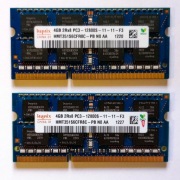 Pamięć RAM do laptopa SODIMM DDR3 8GB (2x4GB) PC3 12800S 1600MHz Hynix
