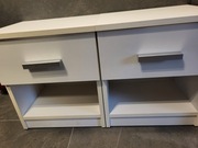 Jysk Tapdrup, stolik nocny, szafka nocna, białe, 2 sztuki