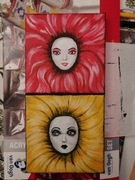 Barbie - portret maska - 2 małe obrazy