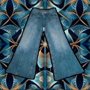 Spodnie jeans dzwony jak opium jnco divided xxs/xs 32 vintage retro