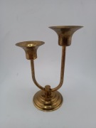 Mosiężny świecznik - dwu ramienny 