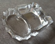 Szklana popielniczka vintage w stylu Art Deco