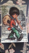 Vintage - urocza kartka, autor Michel Thomas "Sur les quais"