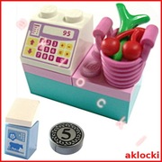 LEGO 3039pb092 93092 3001 3022 18660 3005pb016 98138pb023 KASA KOSZYK MLEKO