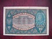 BANKNOT 10 Marek Polskich 1919 r.seria AP