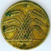 10 REICHSPFENNIG 1924 A - ładny stan !!!