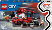 Lego 60443 City F1 Pit stop i mechanicy z bolidem Ferrari