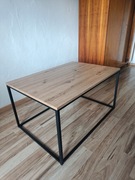 stolik ława lofrt buk dąb salon nowoczesny metal drewno