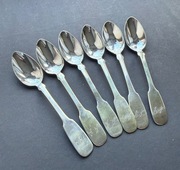 Łyżeczki srebro 6 sztuk XIX wiek Halle z monogramem