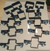 Łączniki słupków ogrodzenia panelowego antracyt proste końcowe początkowy