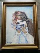 Obraz Dziewczynka z gołębiem 