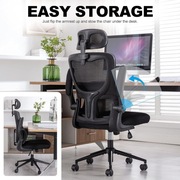 LIYURUI Ergonomiczne krzesło biurowe obrotowe podparcie lędźwiowe