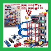 PARKING GARAŻ TOR DLA DZIECI Z AUTKAMI ZESTAW 4 PIĘTROWY ZABAWKA NA PREZENT