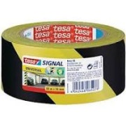 Taśma ostrzegawcza tesa żółto czarna 66m x 50mm