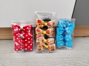 Zestaw spinek gumek frotek spineczki gumki pszczółki kokardki kropki