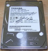 TOSHIBA 750 GB - MAŁO UŻYWANY