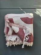 Bawełniany Peshtemal bordowy 96x180 ręcznik, pled