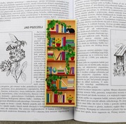 Zakładka do książki - półka z książkami 