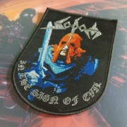 ]:-) SODOM - NASZYWKA TKANA NOWA - 8 x 11 CM - BLACK SPEED METAL 