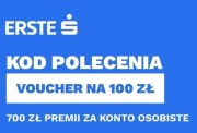 KOD POLECAJĄCY Erste Bank – Odbierz 100 zł bonusu + do 700 zł na start!