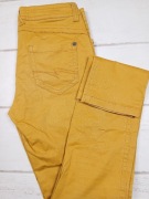 Spodnie Street One YULIE S 36 musztardowe slim rurki dopasowane jeansy 