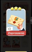 Monopoly go karta Zaproszenia 3* set 15 naklejka